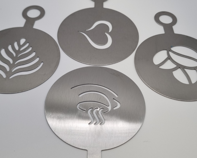 Kaffeeschablobe Edelstahl 4er Set