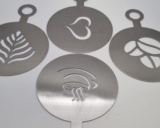 Kaffeeschablobe Edelstahl 4er Set