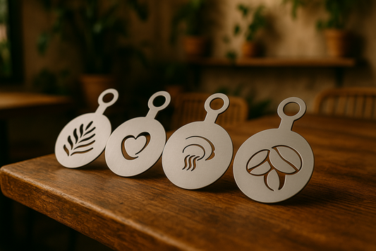 Kaffeeschablobe Edelstahl 4er Set